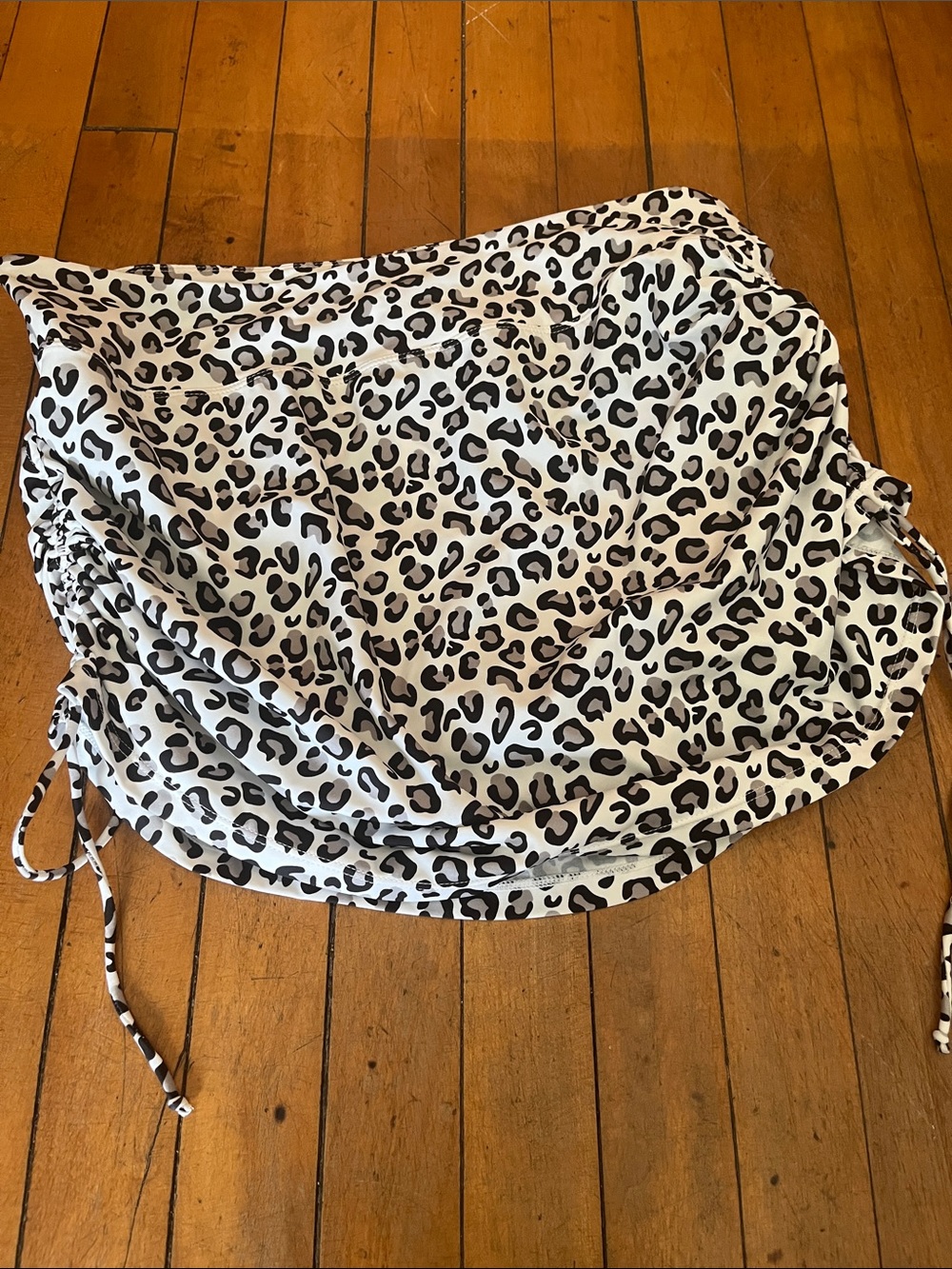 KIAVA Black & White Leopard Print Swim skirt Bottoms